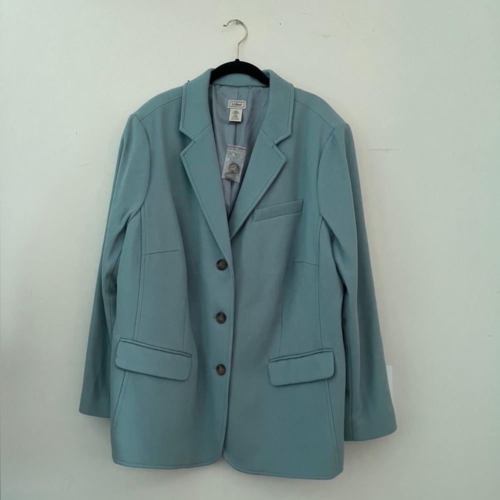 Vintage LL Bean Cashmere Blazer Jacket, Sz 24